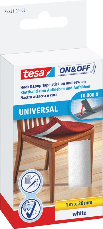 Tesa on&off Klettband Universal 1mx20mm Pic1