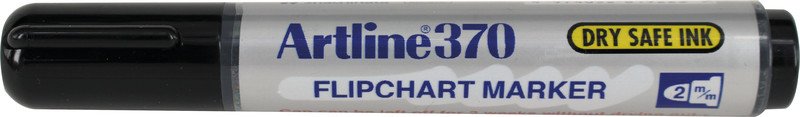 Artline Flipchart marqueur noir 370 trait 2 mm Pic1