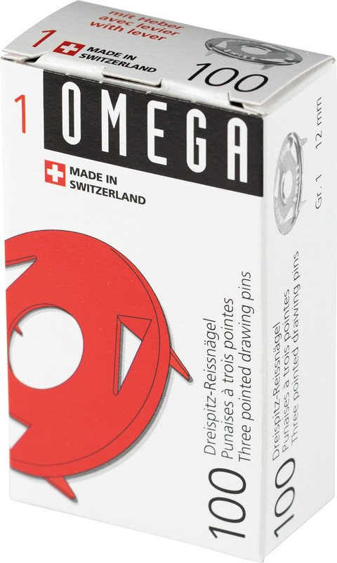 Omega Punaises 3 pointes Ø12mm 1 avec levier à 100 Pic1