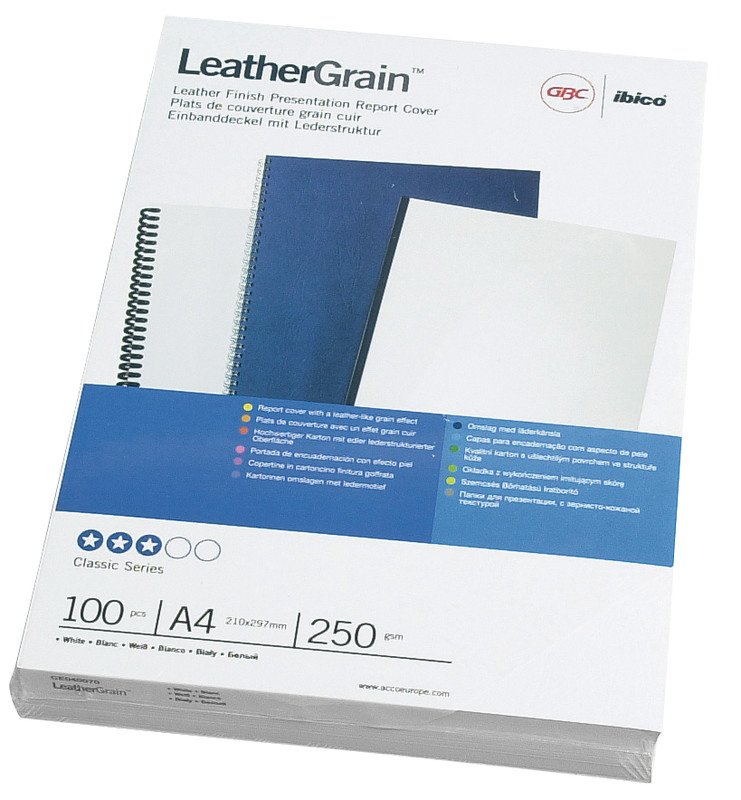 GBC Umschlagdeckel Leder LeatherGrain A4 250gr à 100 Pic2