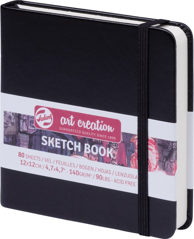 Talens Art Creation Skizzenbuch Sketch Book 12x12 cm schwarz Pic1