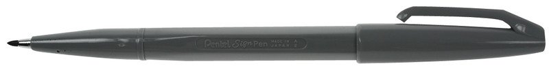 Pentel Faserschreiber Sign Pen 2mm grau Pic1