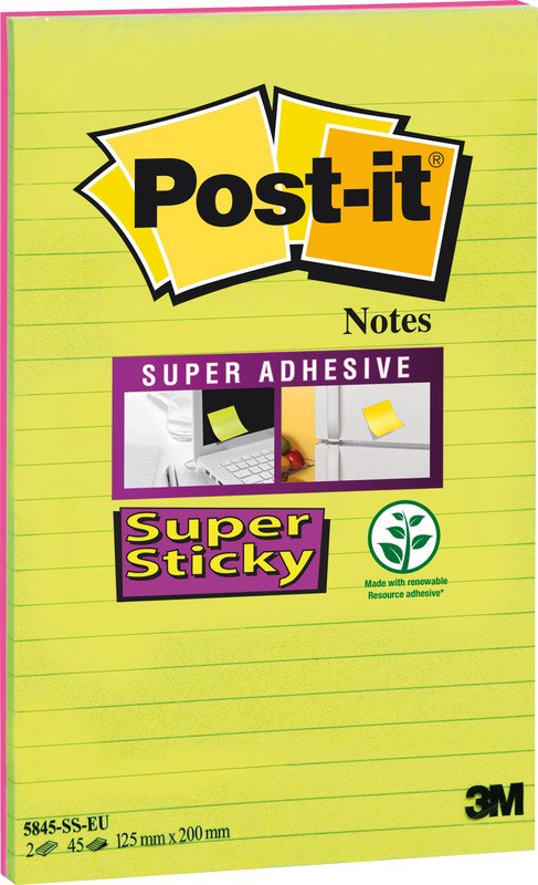 Post-it SuperSticky Haftnotizen 125x200mm liniert à 2 Pic2