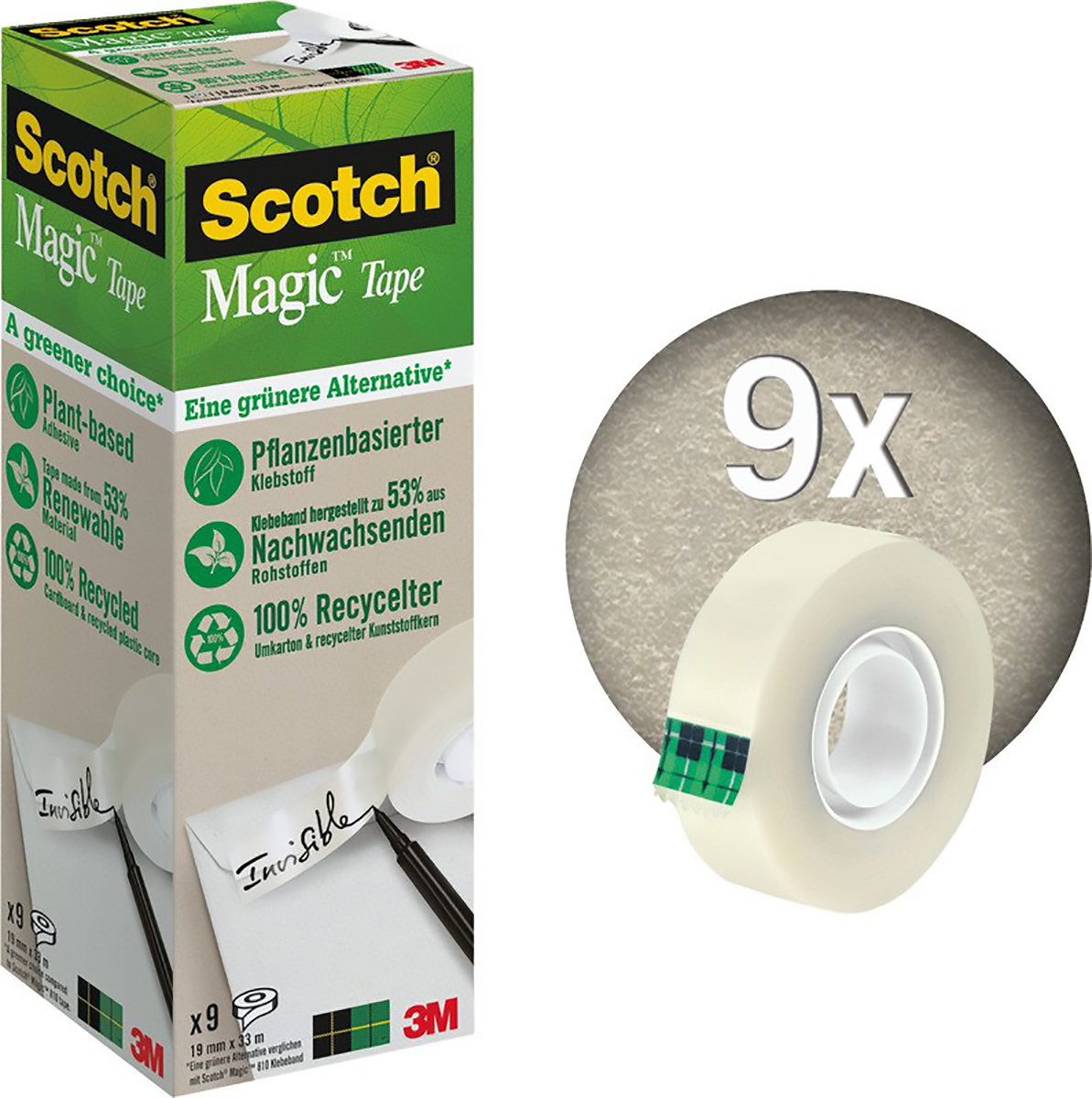 Scotch Magic Tape 900 recycling 19mmx33m à 9 Pic1