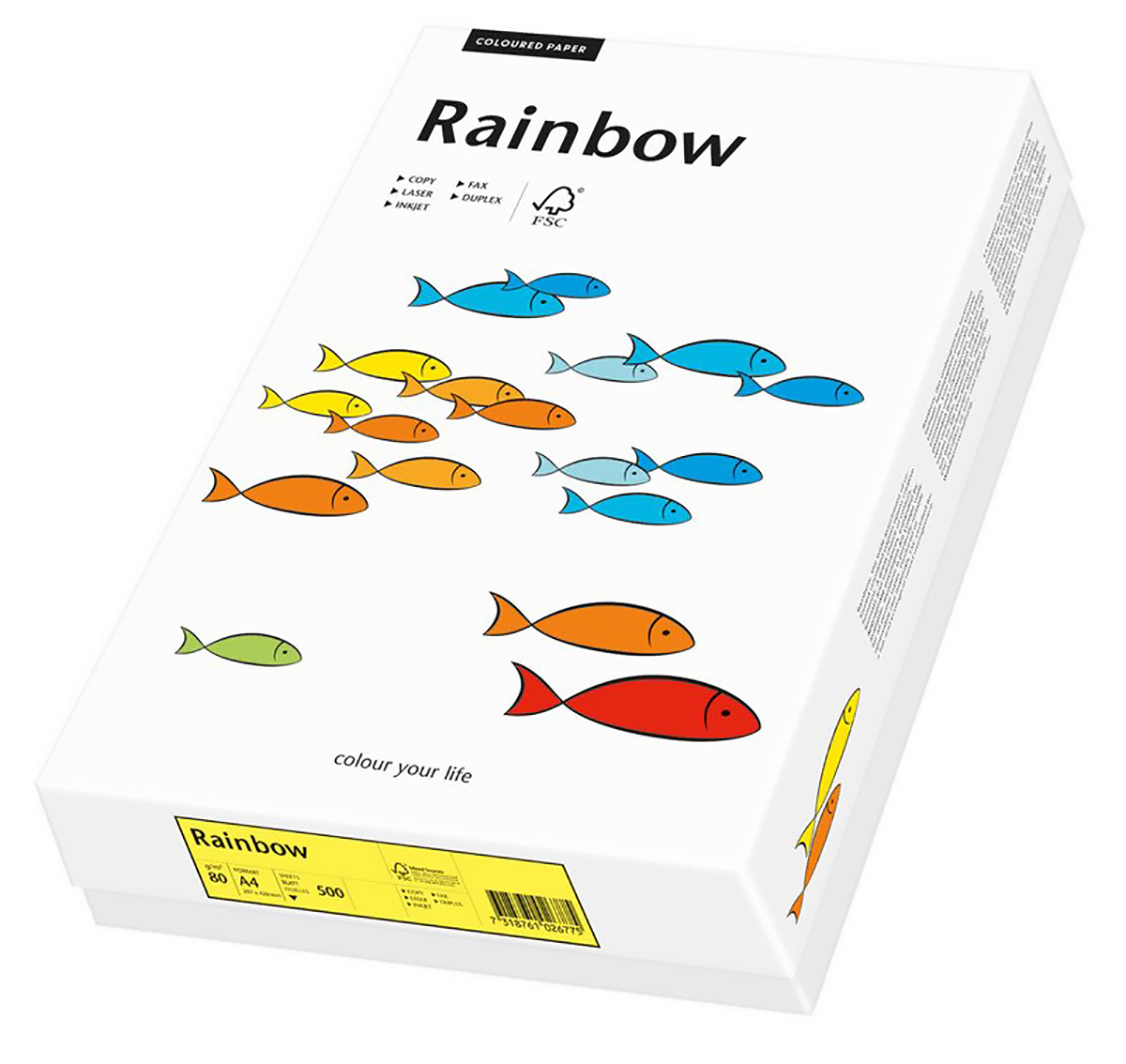 Rainbow A4 80gr jaune moyen à 500 Pic1