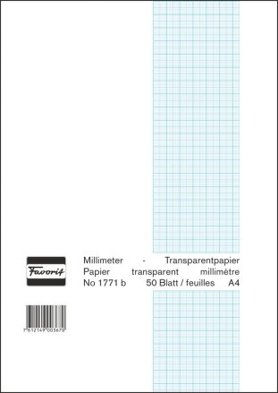 Favorit bloc de papier millimétré A4 65g dicision 1mm