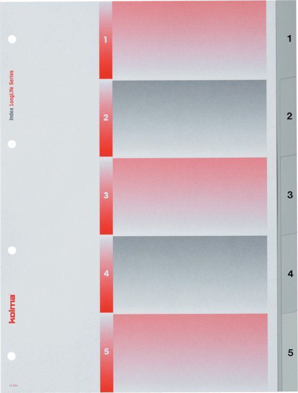 Kolma Register LongLife PVC A4 1-5 mit Indexblatt Pic1