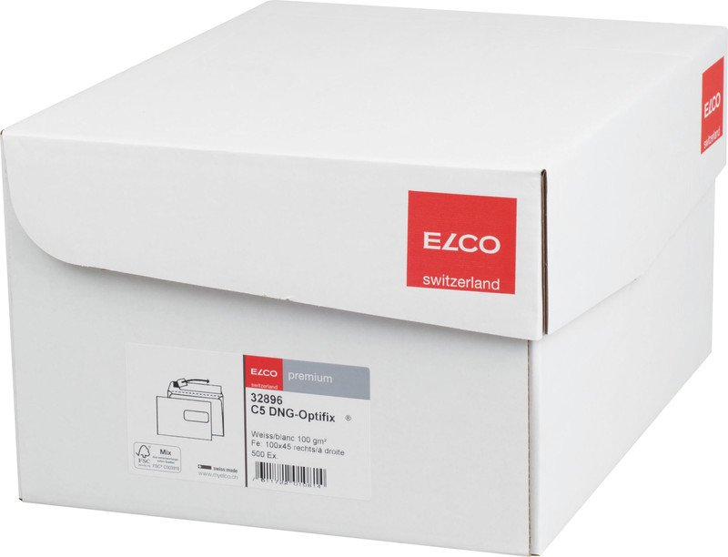 Elco enveloppes Premium FSC C5 100gr fenêtre à droite à 500 Pic3