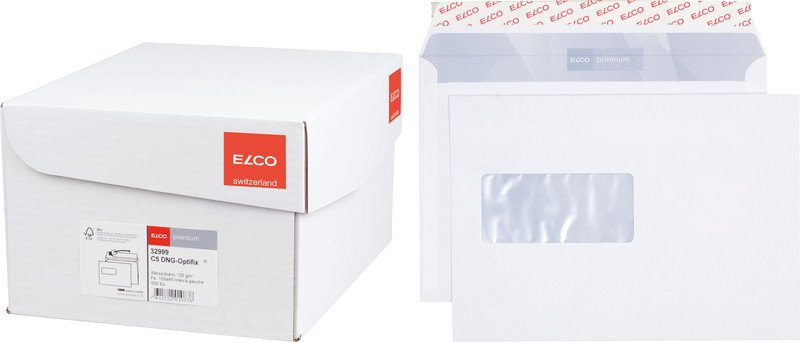 Elco enveloppes Premium C5 100gr fenêtre à gauche à 500 Pic1
