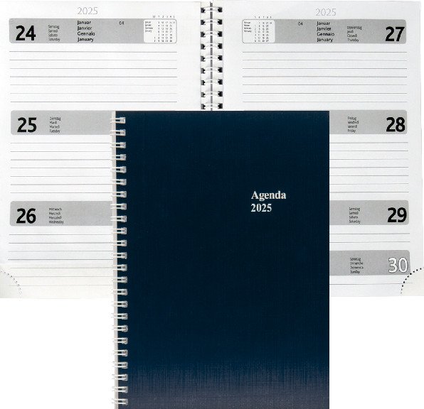 Simplex agenda commercial 2025 A5 1S/2P bleu Pic1