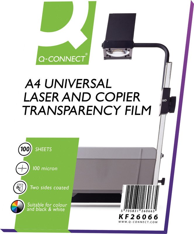 Connect Transparents A4 pour copieurs noir blanc à 100 Pic1
