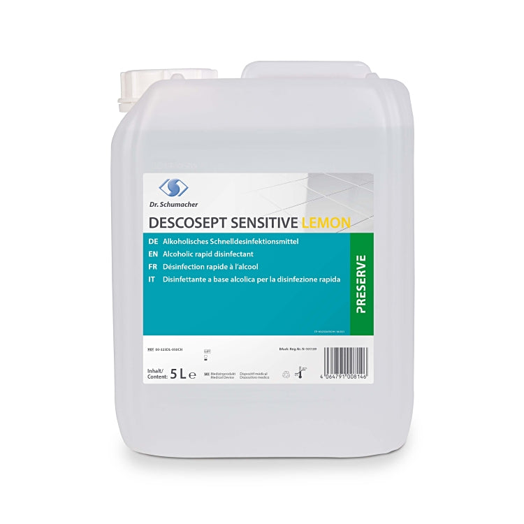 Dr. Schumacher Descosept Sensitive – Schnelldesinfektionsmittel – Flüssigkeit – Zitrus – 5 l