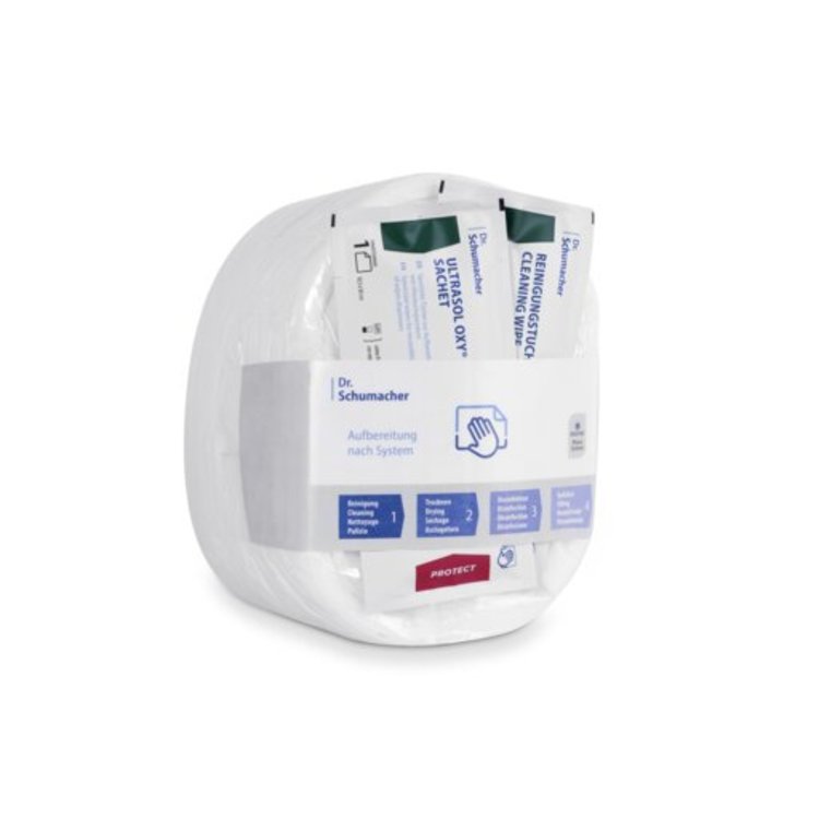 Dr. Schumacher Eco Wipes Nachfüllpack – Vlies – 32 × 30 cm – weiss – 6 Rollen (100 Blatt/Rolle)