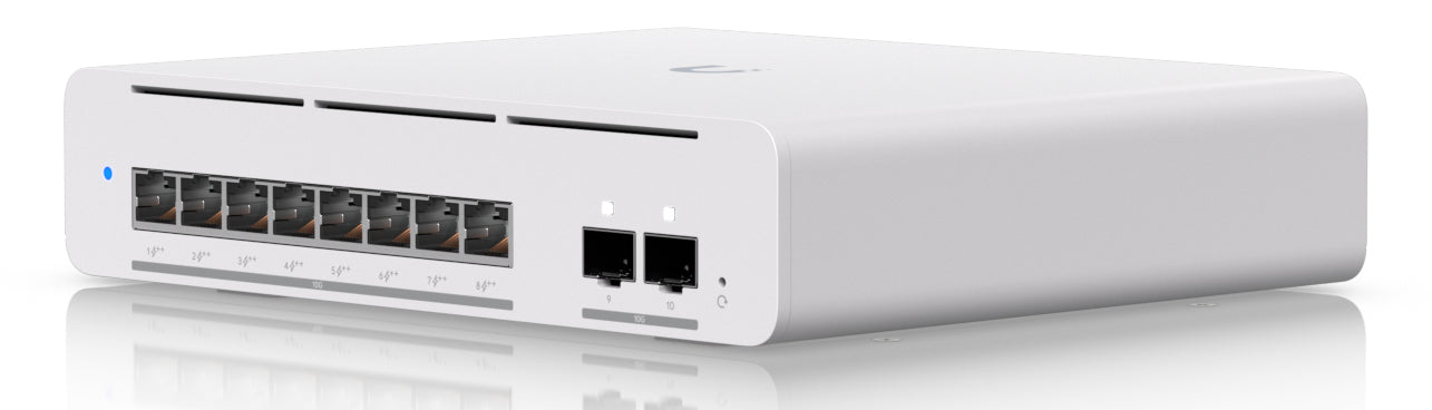 Ubiquiti Managed Switch – 8×10G, 2×SFP+, L2+/L3, PoE++ 155 W