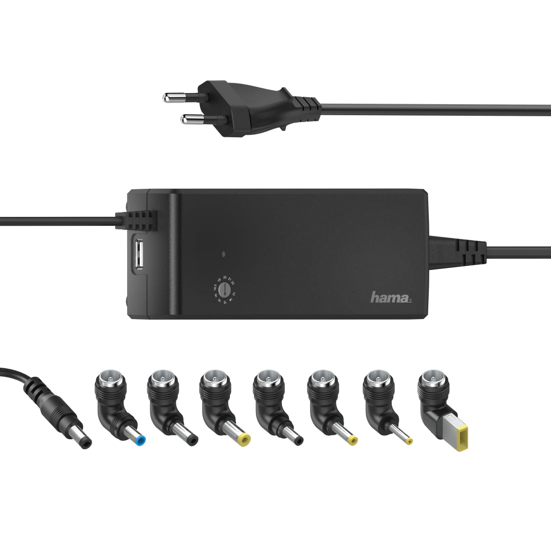 Hama 00200004 Notebook-Netzteil 90 W – Ausgang 12–22 V, Eingang 100–240 V – Schwarz