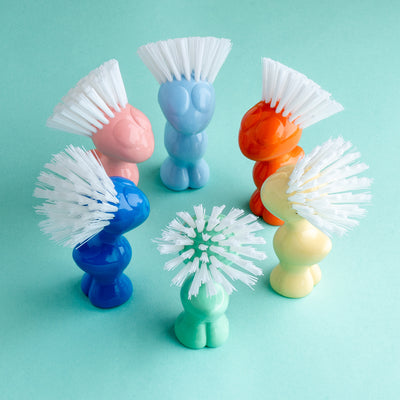 Koziol Abwaschbürste Tweetie – Kunststoff, 12,9 cm, Koralle, spülmaschinenfest