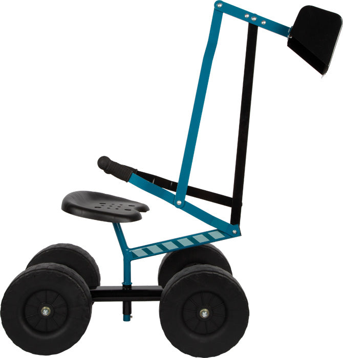 Small foot Bagger mit Rädern – 33 × 58 × 104 cm – Metall/Kunststoff – Blau – ab 3 J.