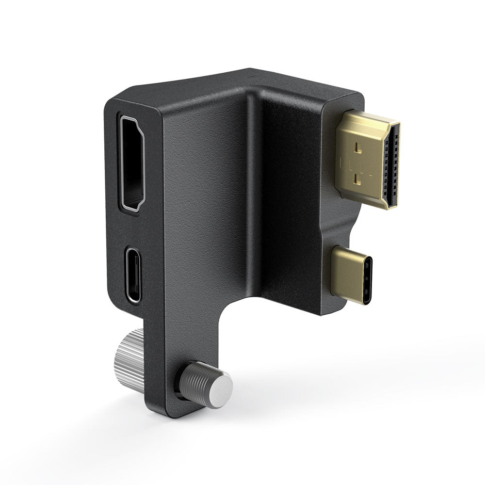 SmallRig HDMI Type-C Winkeladapter für BMPCC 4K und Cage-Modelle (z.B. 2203/2203B/CVB2254), Schwarz