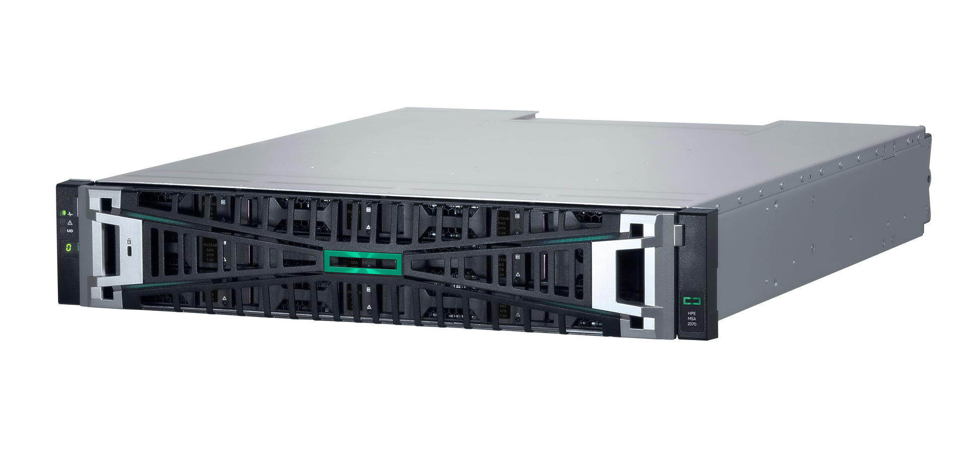 HPE MSA 2070 LFF – Rack 2U SAN – 32Gb FC, 4-Port Controller, für HDD/SSD