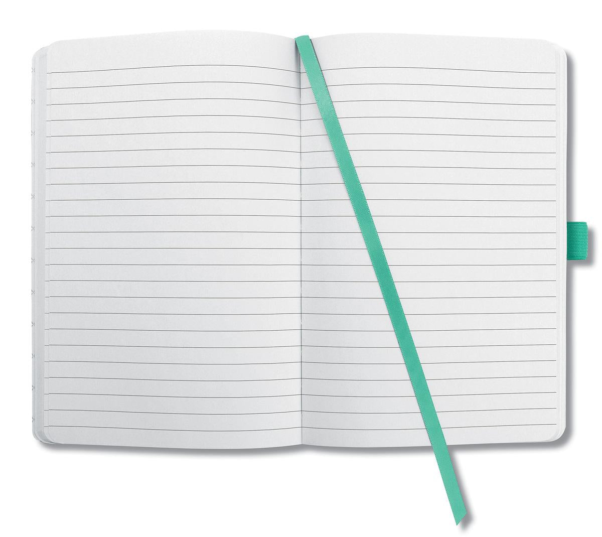 Sigel Notizbuch A6, liniert, Fadenheftung, Karton, 174 Seiten, perforiert, 80 g/m² – mintgrün
