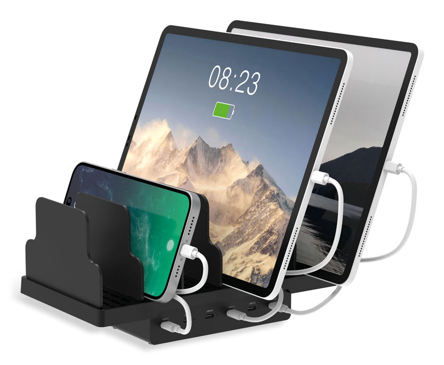 LMP SmartCharge 6P USB-C GaN Ladegerät – 72 W, Schwarz