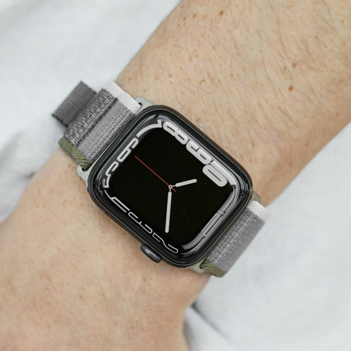 Vonmählen Trekking Case 1 – Armband – für Apple Watch 38 mm, 40 mm, 41 mm, Grün/Grau, Nylon