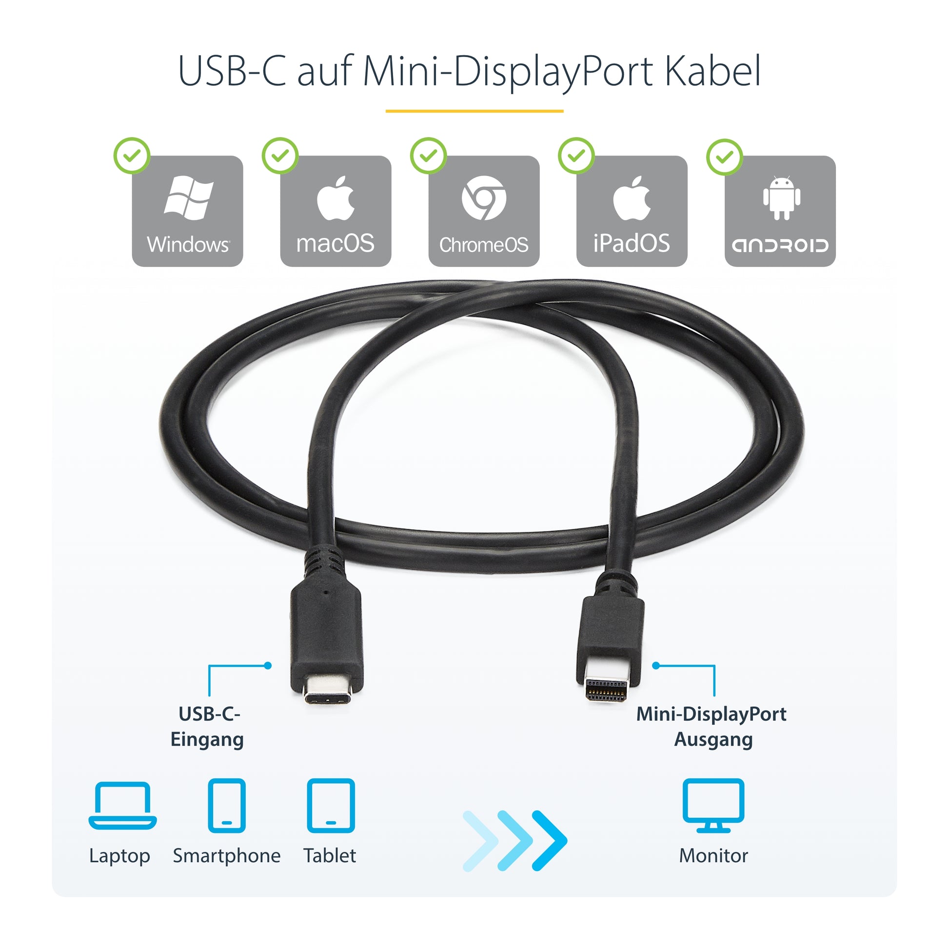 StarTech.com USB-C auf Mini DisplayPort Adapter, 1 m