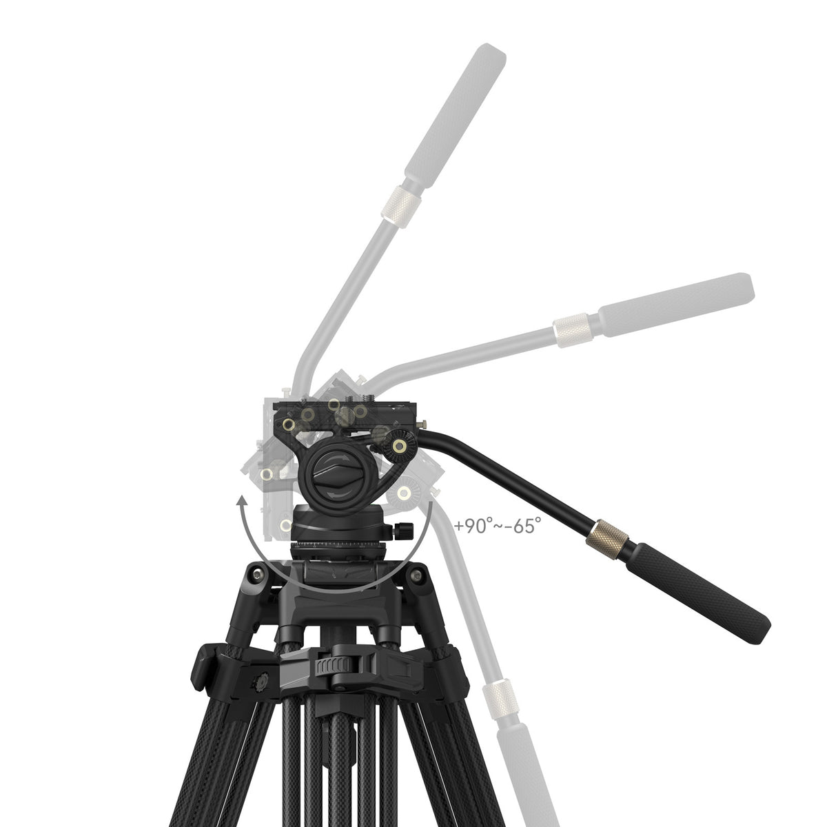 SmallRig AD-80S Stativ – 190 cm, Traglast 8 kg – Schnellwechselplatte, 1/4" Gewinde – Schwarz