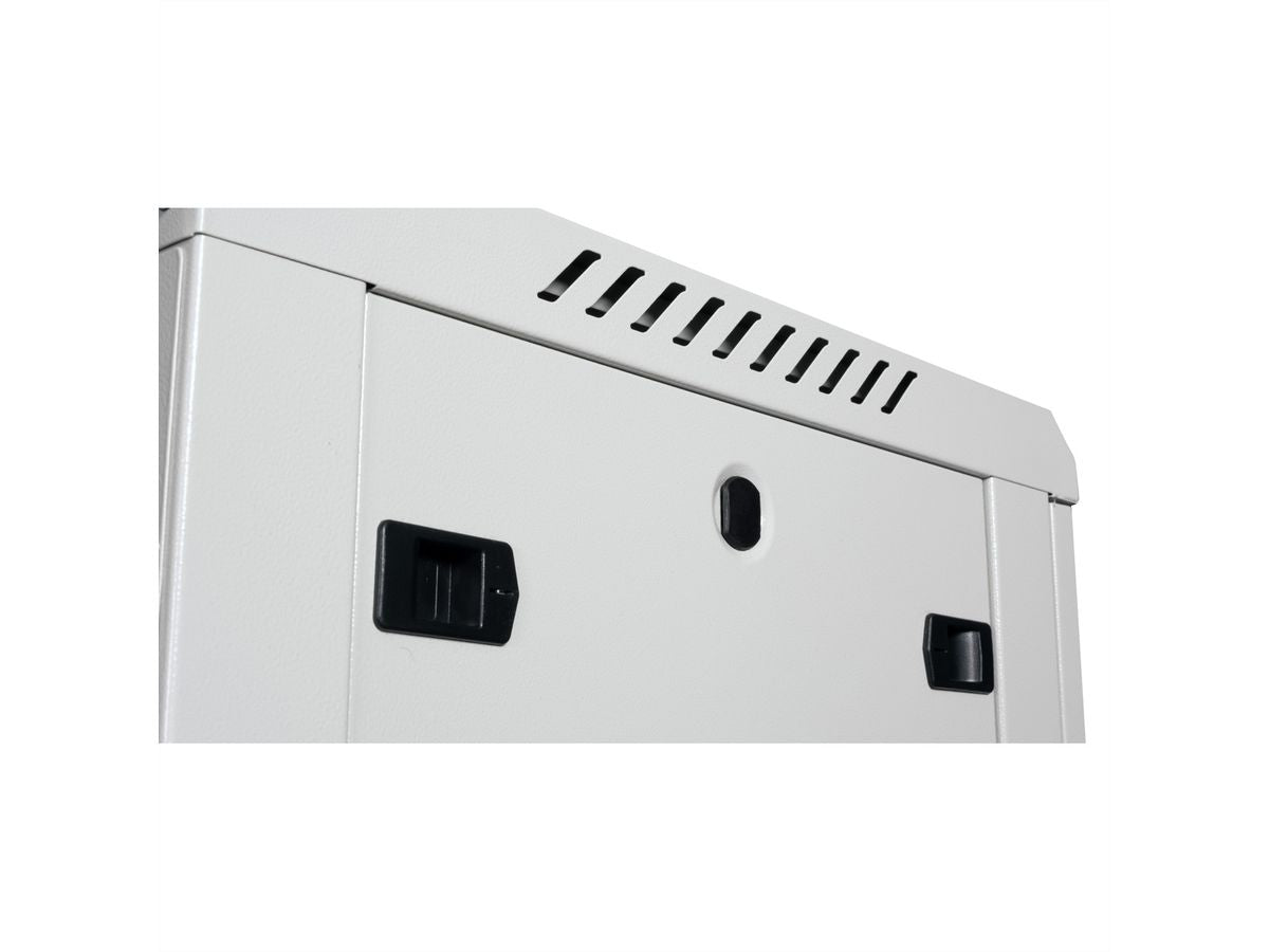 ROLINE Basic Plus – 19" Wandverteiler 18U, IP20, abschliessbar, 600 × 450 × 912 mm, lichtgrau, Stahl