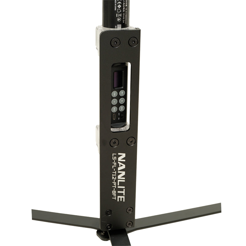 Nanlite LS-FL-T12-PT-8FT Bodenstativ – Metall, 100 × 50 × 300 mm, Klemme enthalten – für PavoTube II 60X