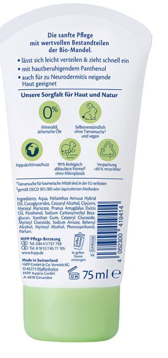 HiPP Pflege-Crème Babysanft – für sensible Haut – 75 ml