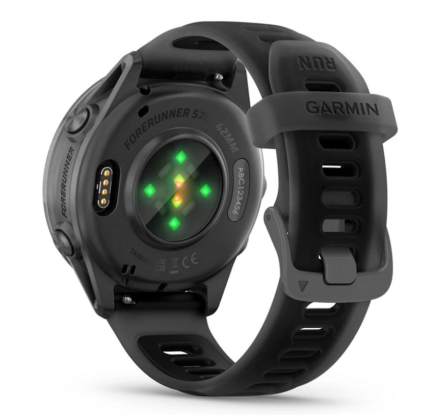 Garmin Forerunner 570 42 mm GPS – Aluminium Schwarz, Sportband, 50 m, für iPhone und Android