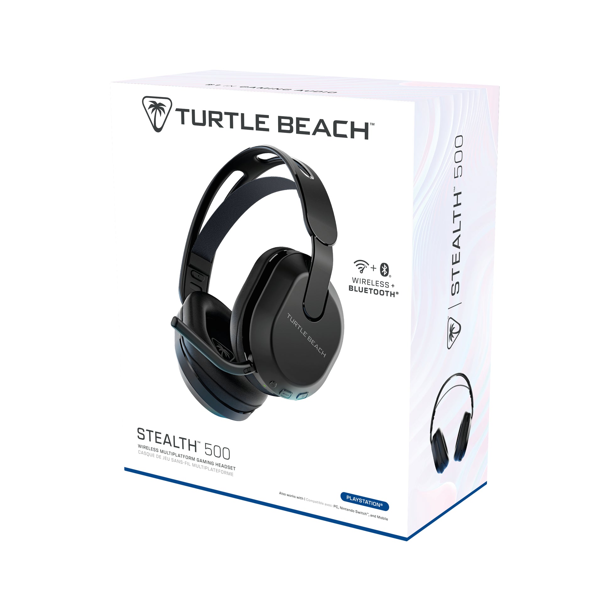 Turtle Beach Stealth 500 – Gaming-Headset – 2,4 GHz + Bluetooth 5.2, räumliches Audio – Schwarz – für PS5