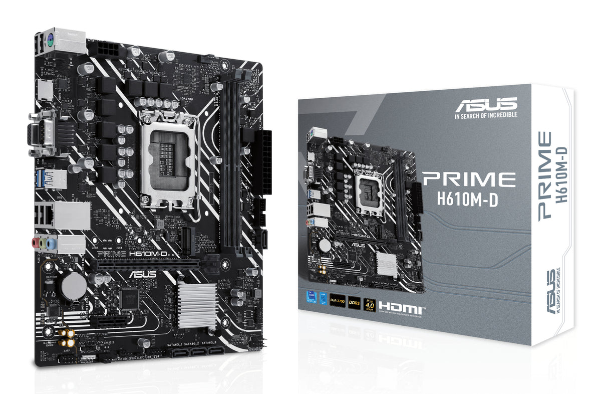 ASUS PRIME H610M-D – Mainboard – LGA 1700, Intel H610, mATX, DDR5