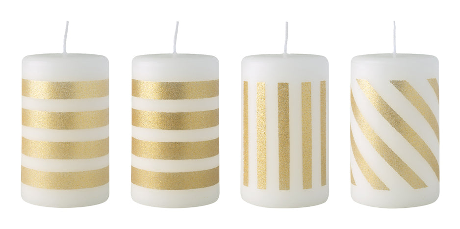 Villeroy & Boch Weihnachtskerzen – 4-teilig – Ø 6 × 10 cm – Mehrfarbig