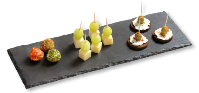 Kesper Servierplatte – 38,0 × 13,0 × 0,9 cm, Schiefer, Schwarz