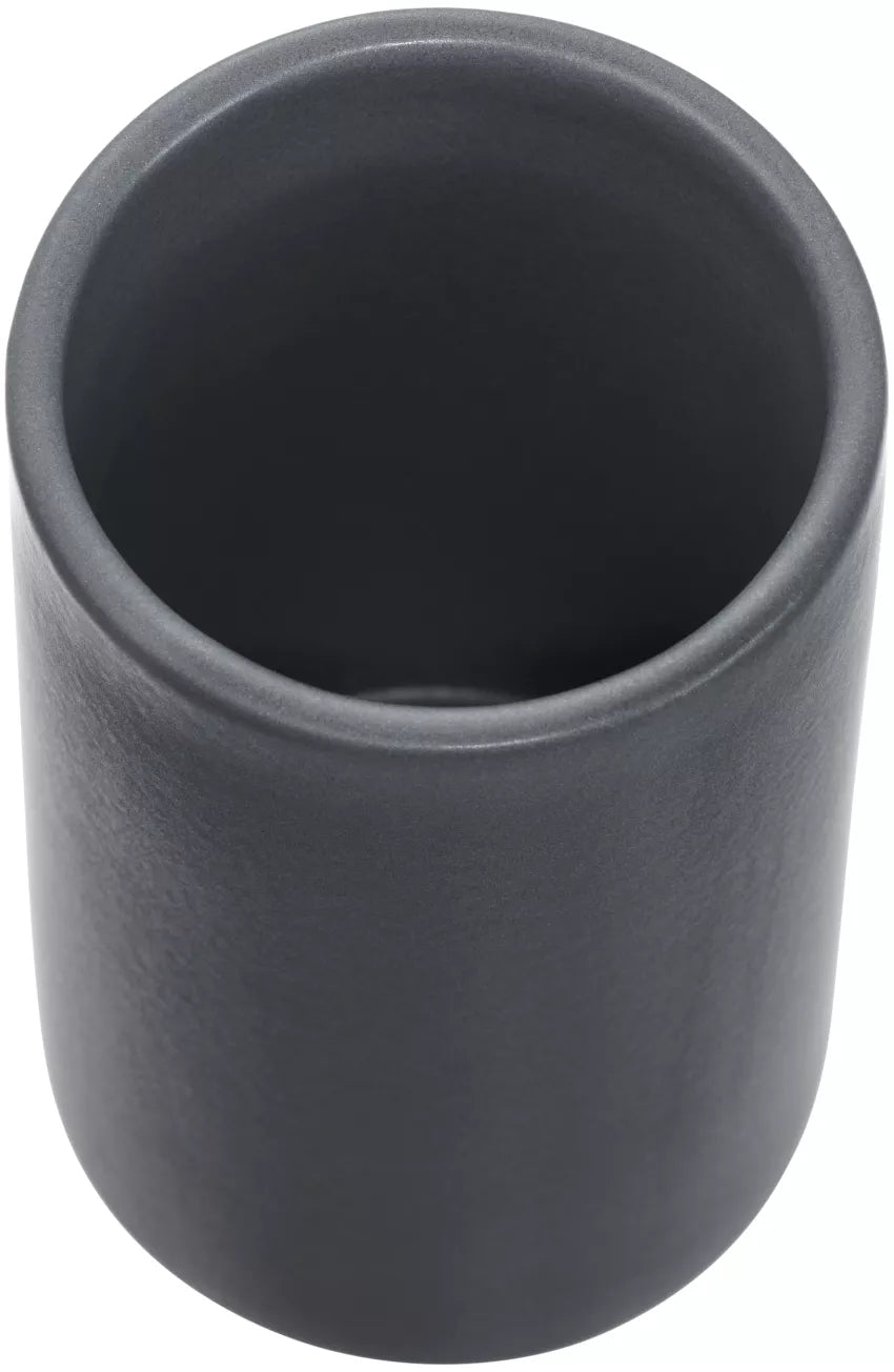 Diaqua Zahnputzbecher Zylo – Ø7,2×11 cm, Keramik, Anthrazit
