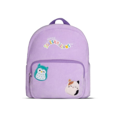 Squishmallows Kindergartenrucksack Mix Squish Mini – 8 l, aus Plüsch – Violett, Tiere