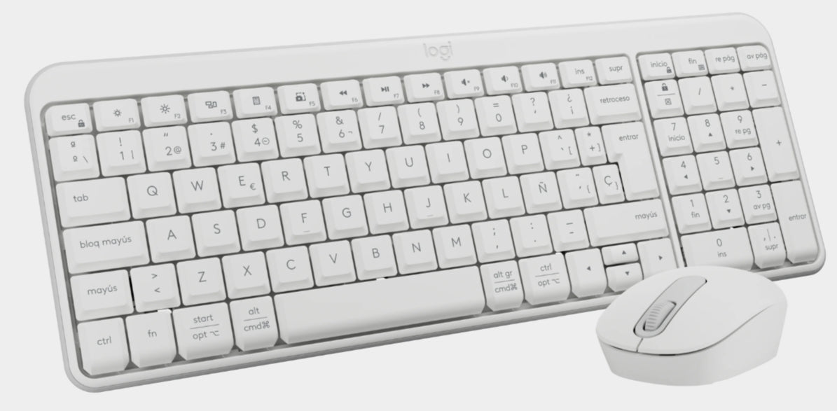 Logitech MK250 – Tastatur- und Maus-Set – Bluetooth & 2,4 GHz – QWERTY (ES) – Weiss
