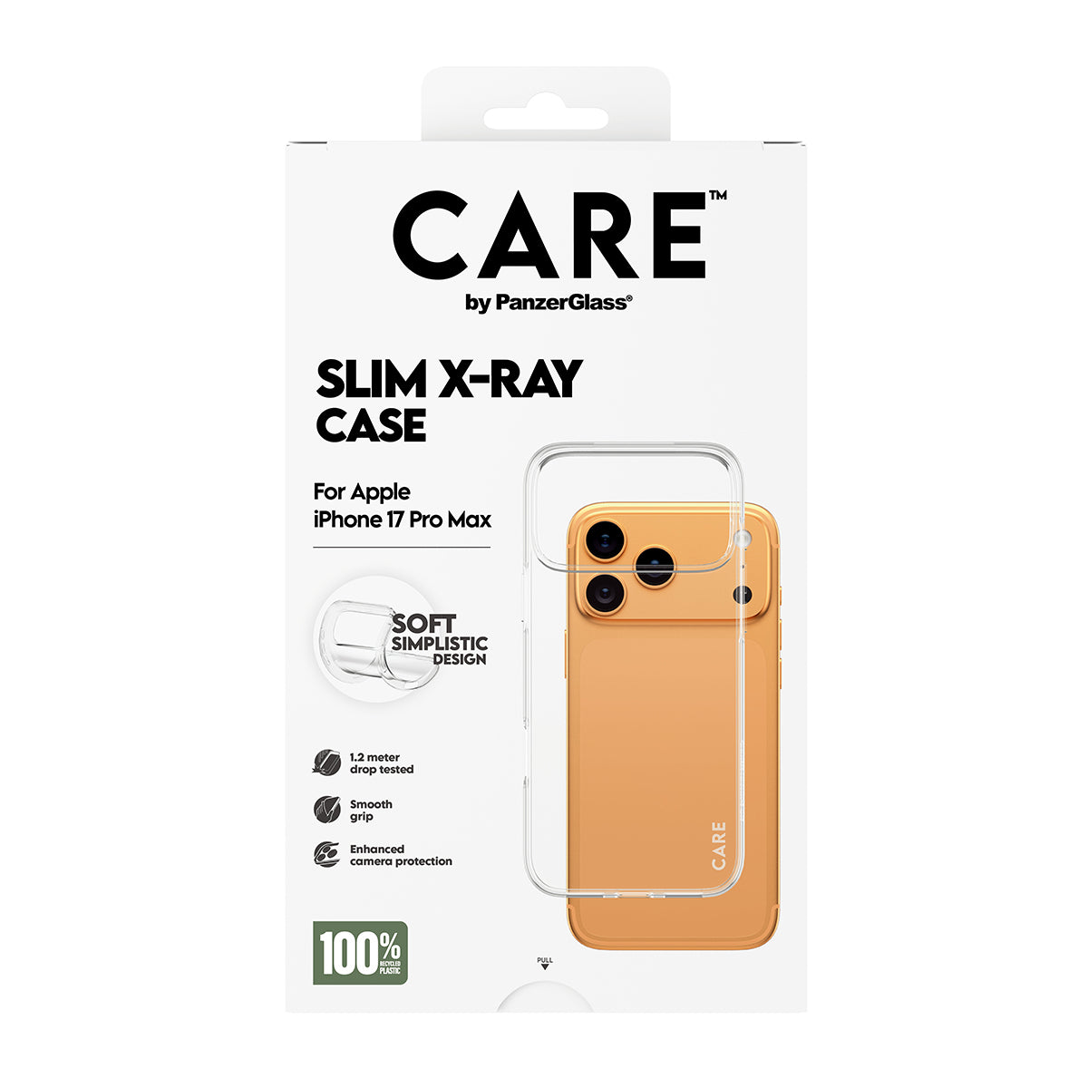PanzerGlass Backcover CARE Fashionable Case X-Ray Soft Basic – für Apple iPhone 17 Pro Max – transparent