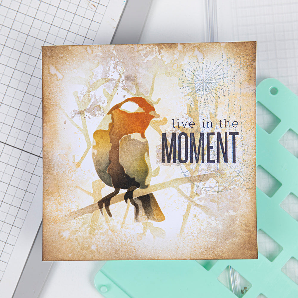 Sizzix Schablone – Vogel & Äste – 150 × 150 mm