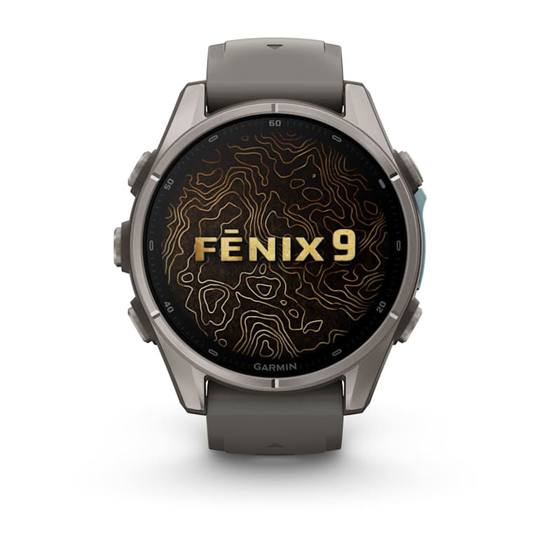 Garmin fēnix 9 43 mm GPS – Titan, Sportarmband, Grau, 100 m, für iPhone