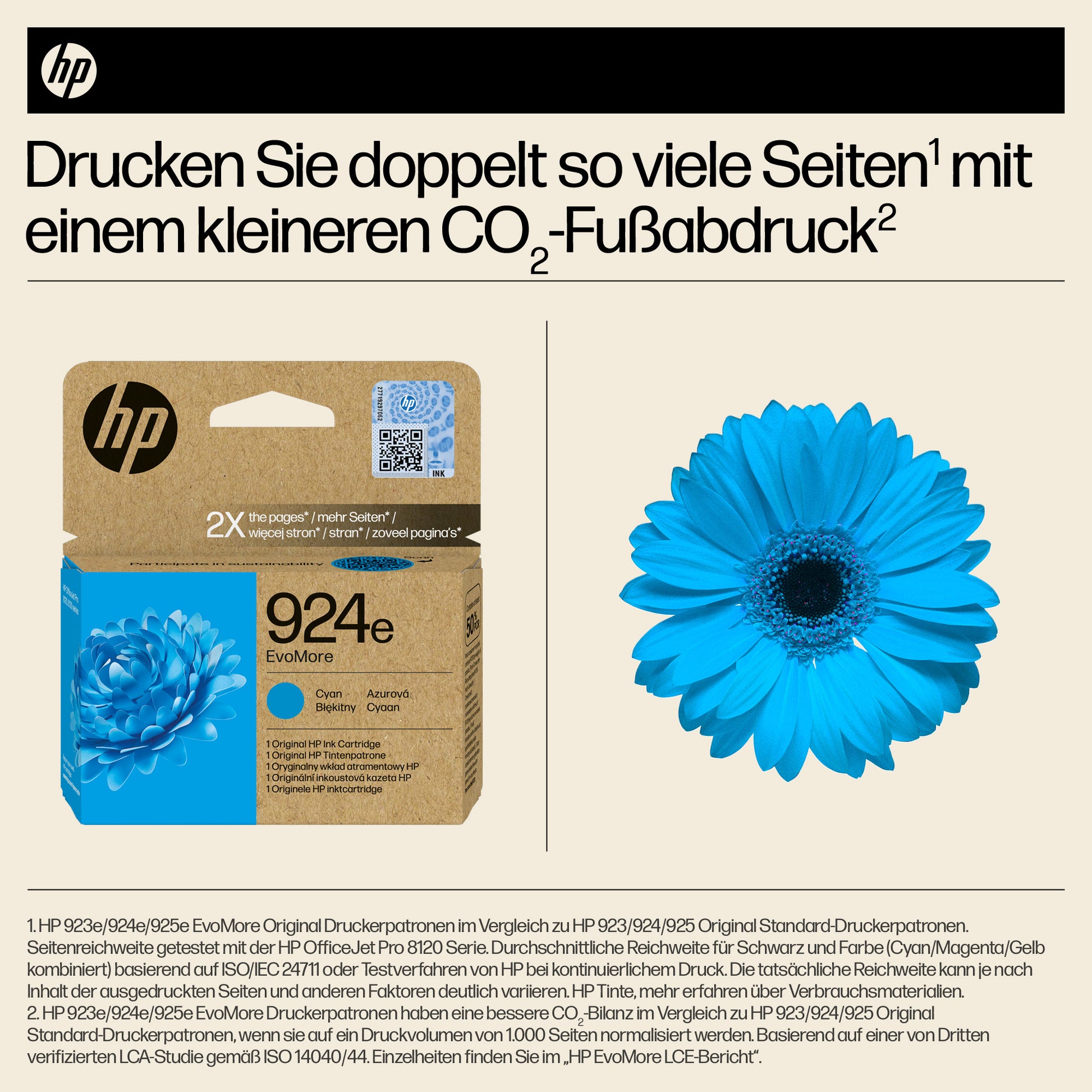 HP 924eXL Cyan Tintenpatrone (Original) – 800 Seiten – für HP 924e