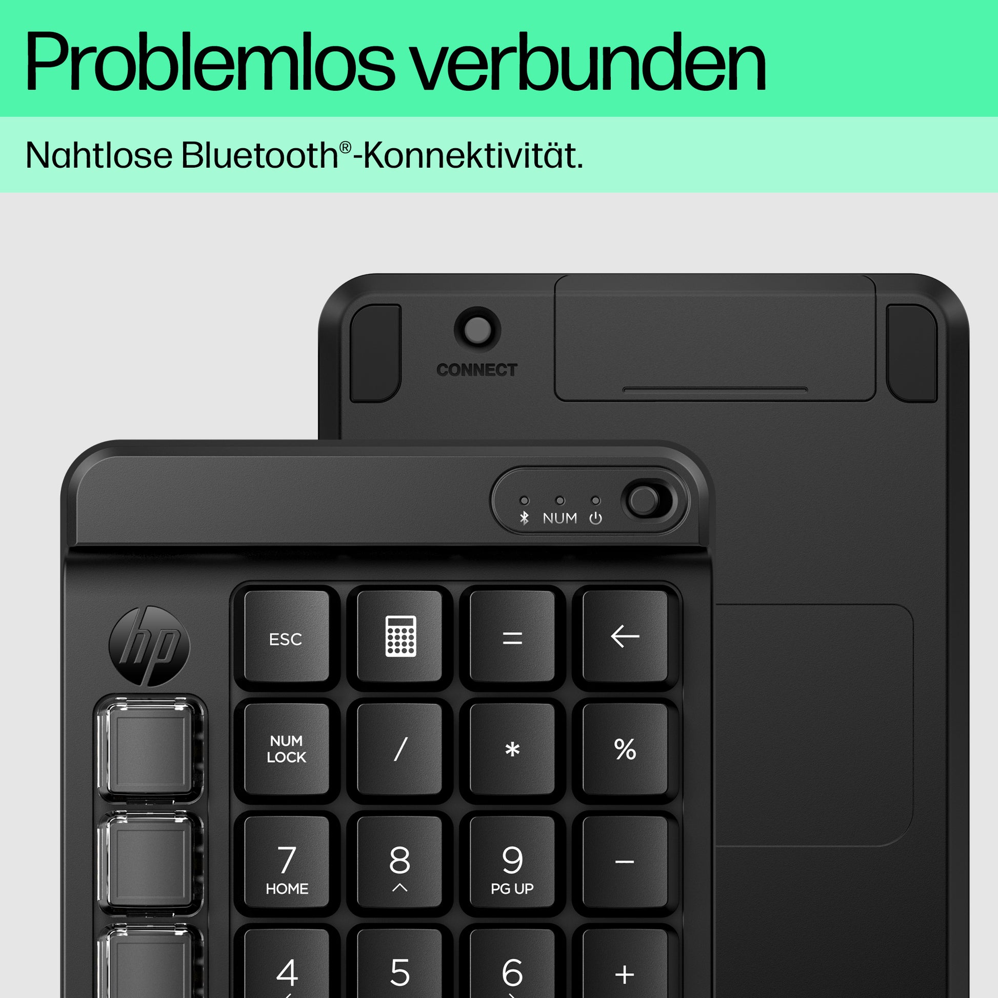 HP 430 Programmierbares Wireless – Tastenfeld-Steuerpult – Bluetooth – programmierbare Schnelltasten – schwarz