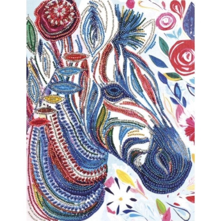 Graine Creative – Diamond Painting Set – Zebra – mit Strass – ab 13 Jahren