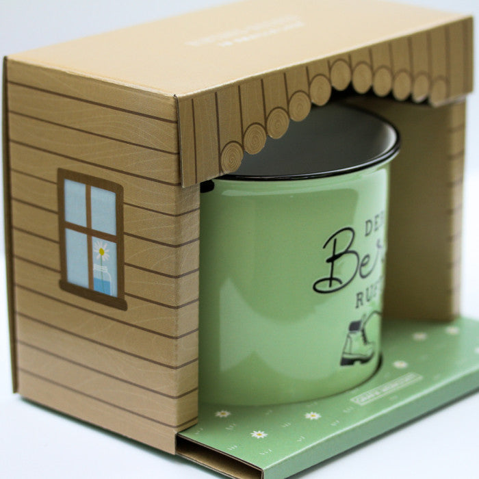 Grafik-werkstatt Tasse – 400 ml, Keramik, Grün, spülmaschinenfest, mikrowellengeeignet