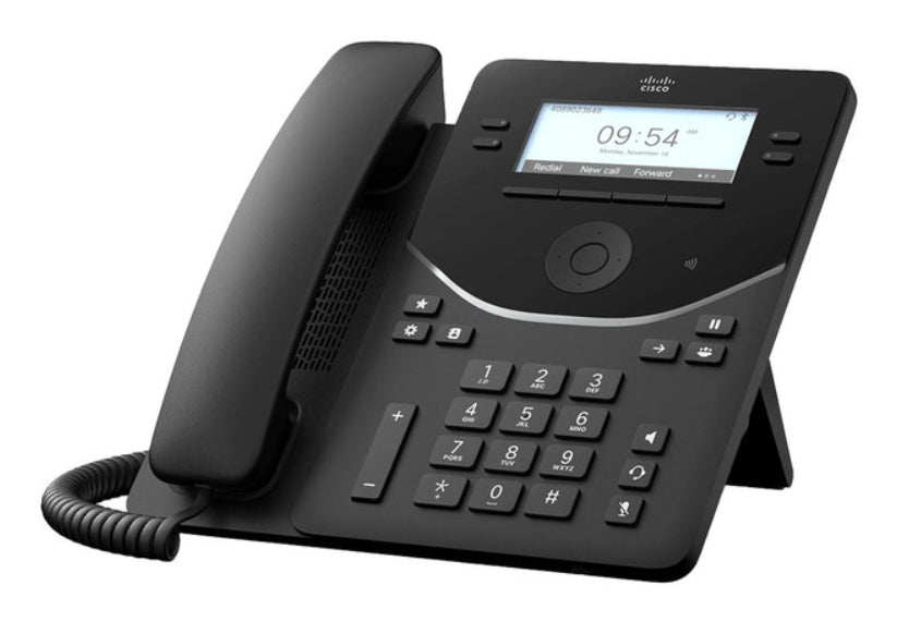 Cisco 9841 – IP-Telefon, 4 SIP-Konten, 3,5", Gigabit, PoE, Freisprechen, Anrufer-ID, Schwarz