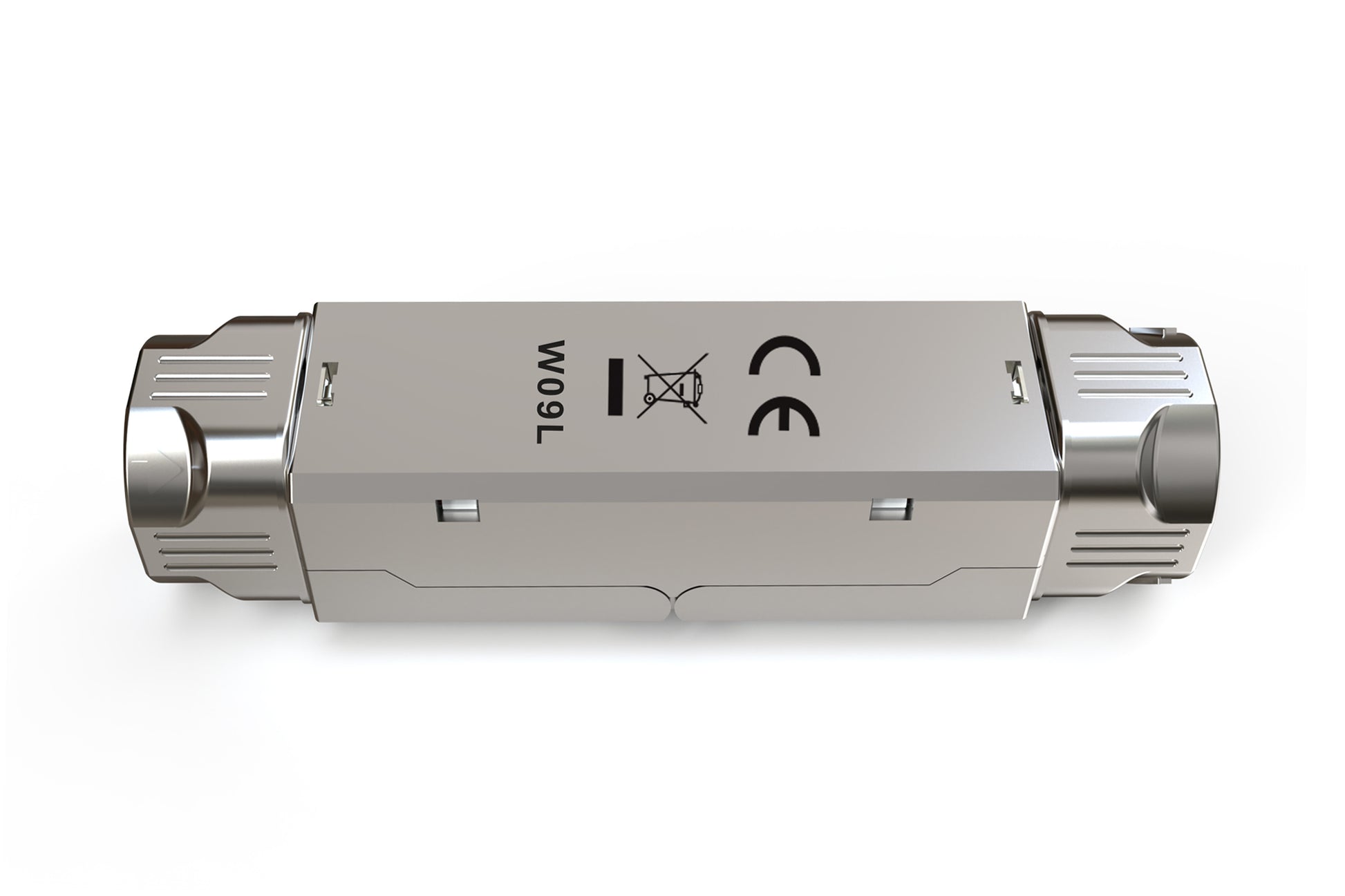 Digitus Cat6a Kupplung – geschirmt, Edelstahl, Nickel/Zink, 72,8×11,7×14,5 mm, 1 Stück