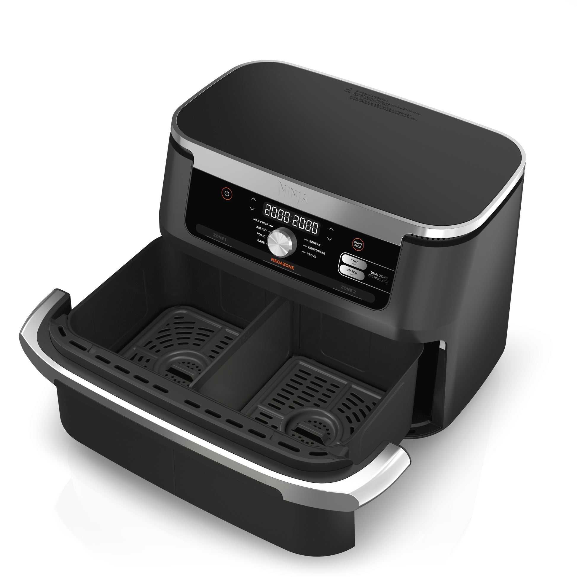 Ninja Heissluftfritteuse AF500EU – 10,4 l, Doppel, 2470 W – Schwarz/Edelstahl