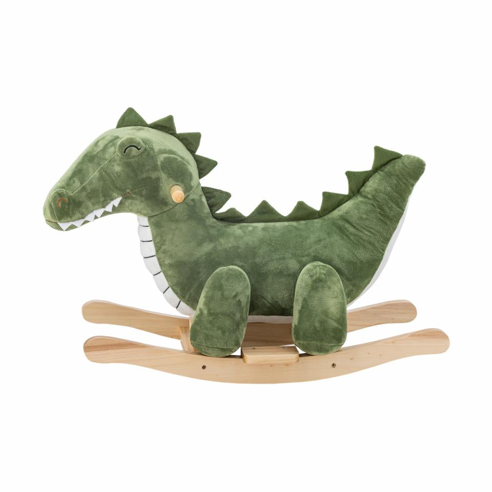 Bloomingville Arnie Aufsitztier Krokodil – 33×50×70 cm – ab 1 Jahr – Holz, Polyester, Eisen – grün